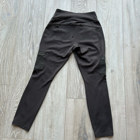 Athleta cargo tights; size 2P; olive green - Picture 4 of 6